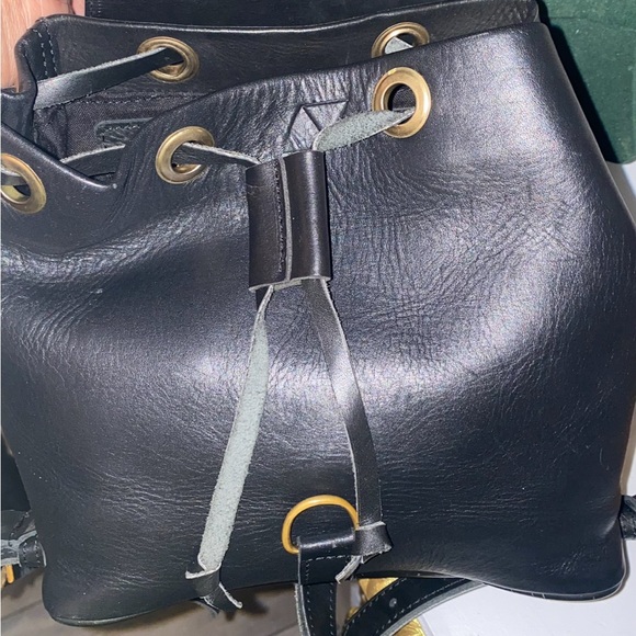 Abby Alley Mini Adelaide Backpack Handcrafted in Kenya in Black Leather - Picture 16 of 16